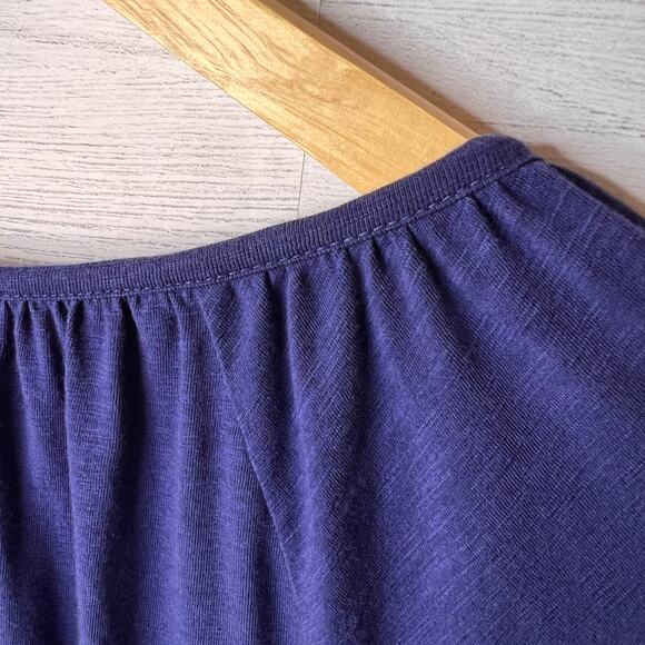 J Jill Blouse Womens Size 1X Blue Bohemian Tassels Comfort Cotton Blend - Picture 11 of 15